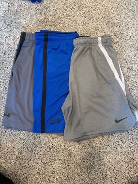 Under Armour Gray Athletic Shorts with Drawstring